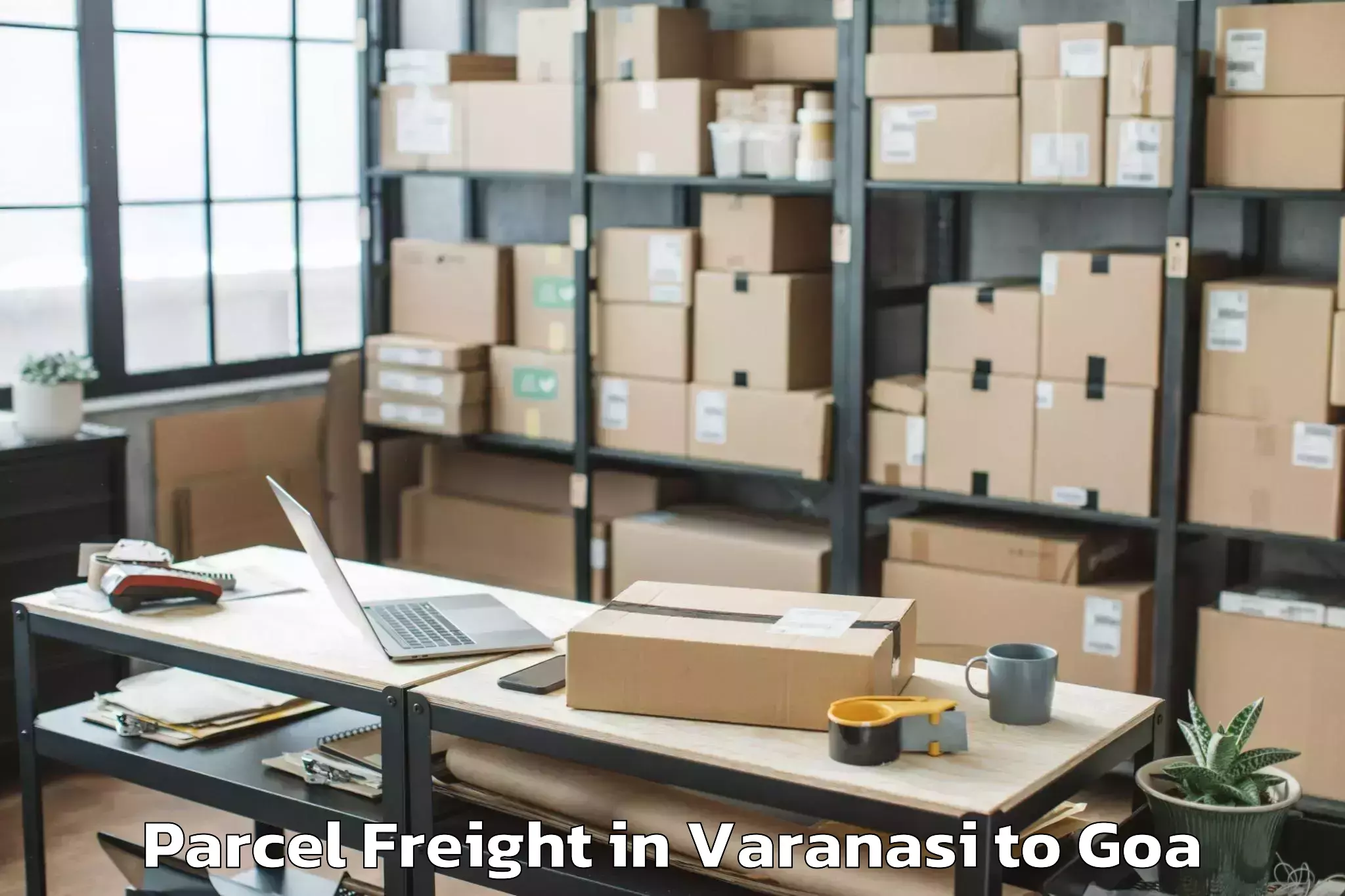 Easy Varanasi to Bandoda Parcel Freight Booking